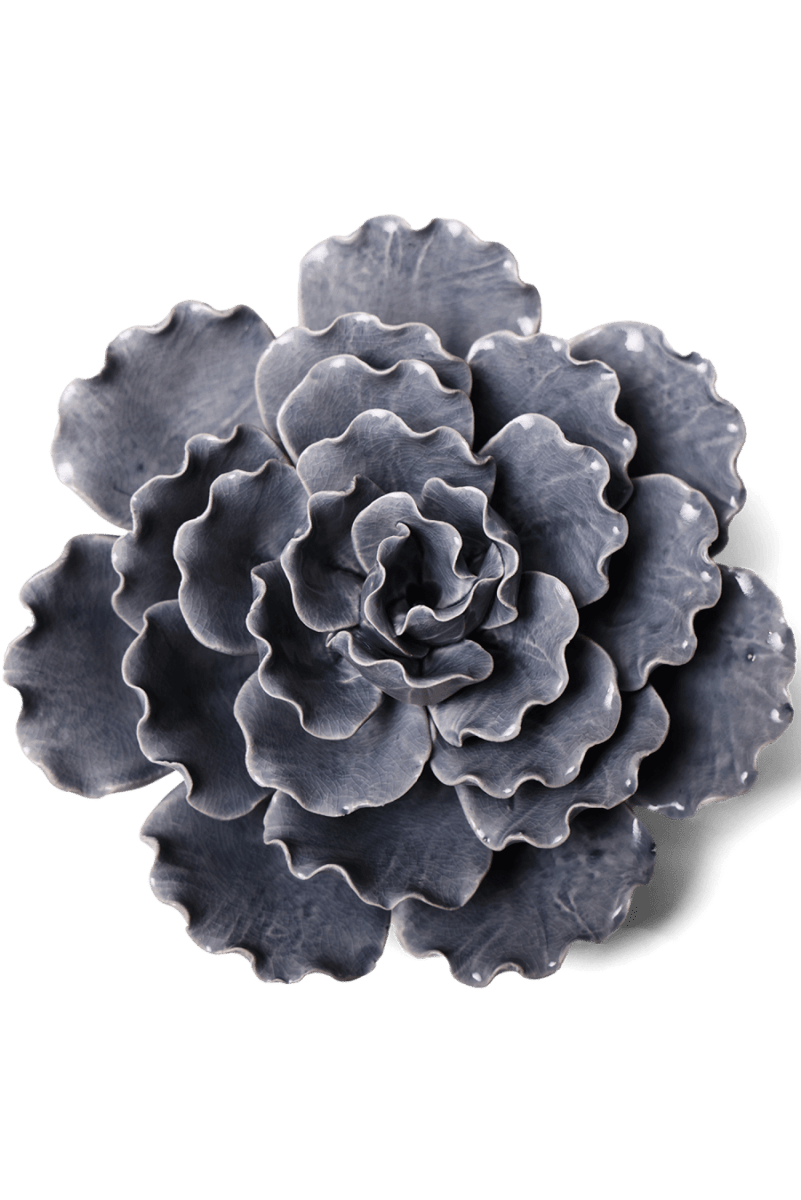 Ceramic Flower Lettuce Gray XL - Chive US Wholesale