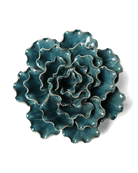 Ceramic Flower Lettuce Teal Large 5 - Chive US Wholesale