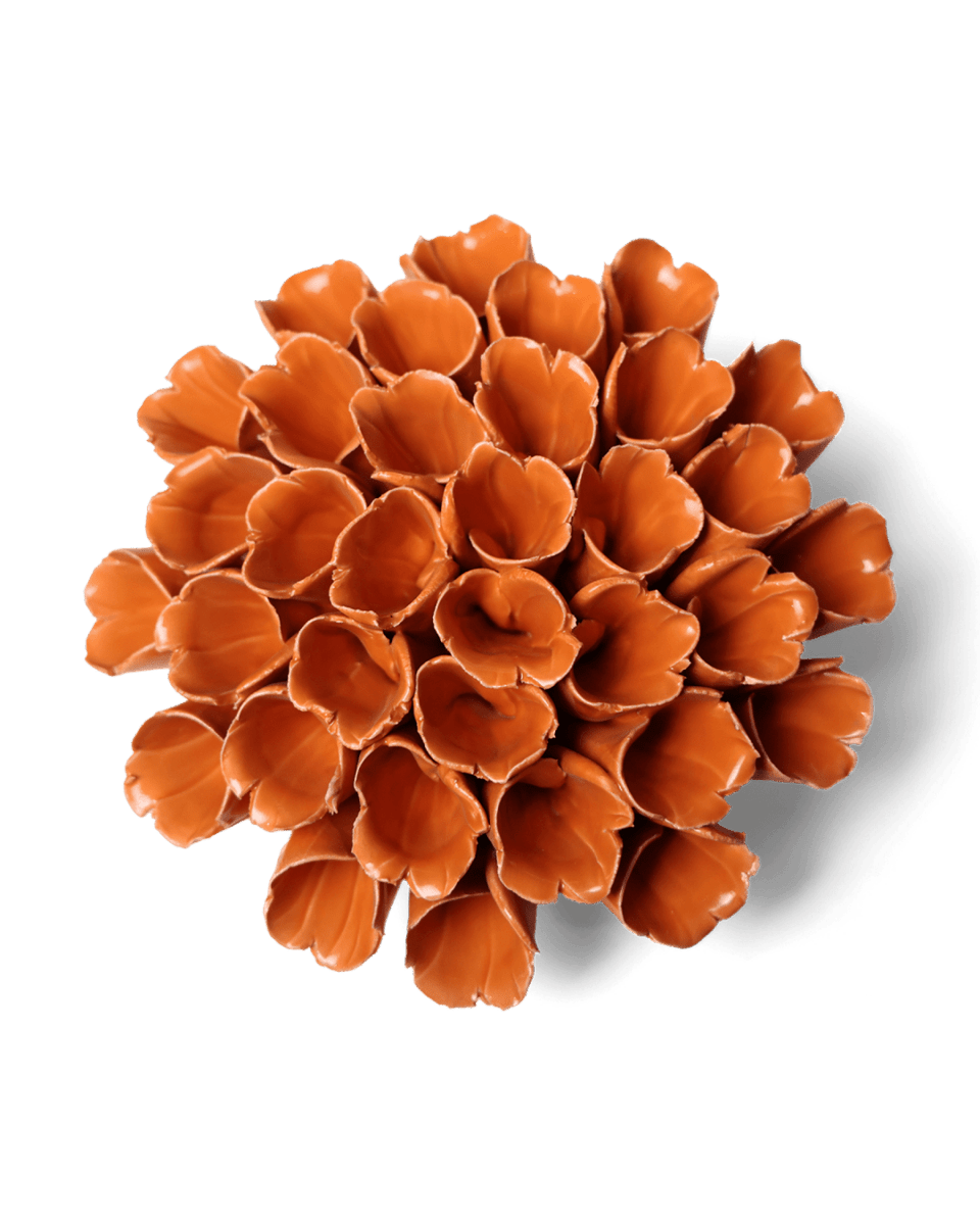 Ceramic Flower Polyp Orange Large - Chive US Wholesale