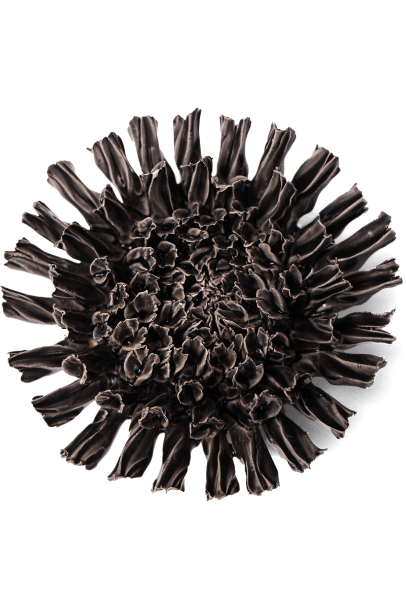 Ceramic Flower Fractal Black 5 - Chive US Wholesale