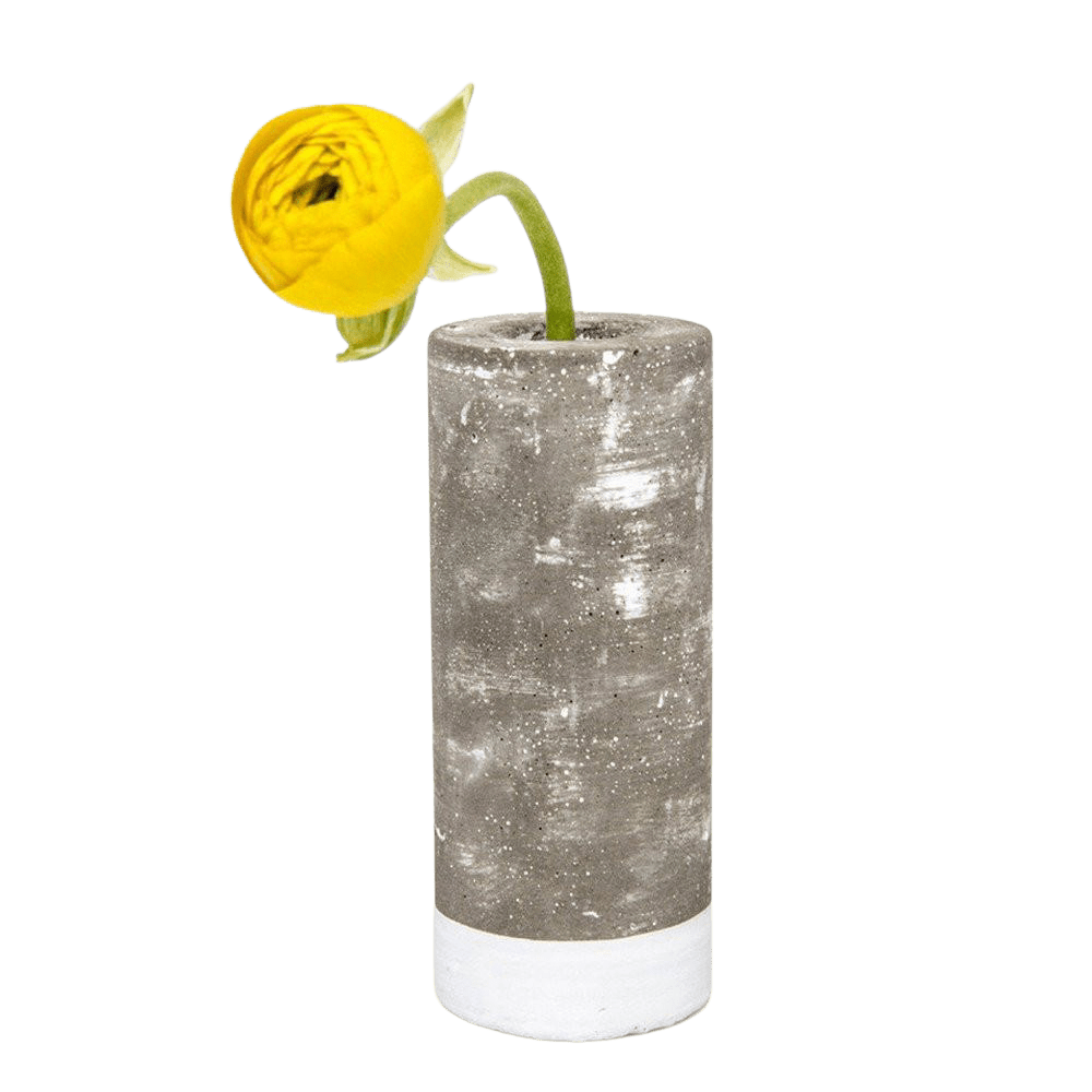 Cement Flower Vase Lined With Glass Tube - Chive US Wholesale