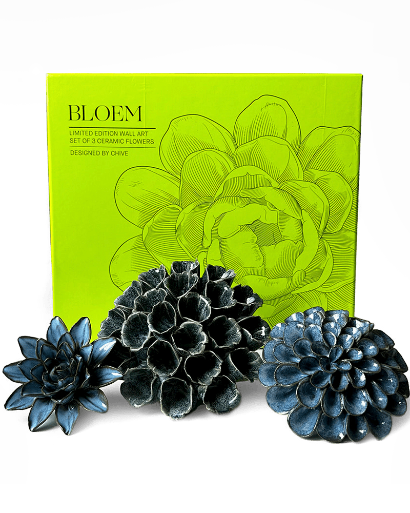 Ceramic Flower Bloem Box Set - Chive US Wholesale