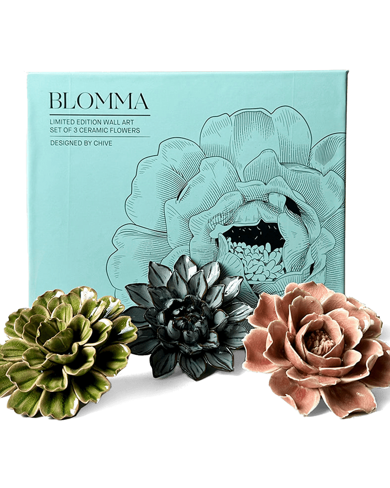 Ceramic Flower Blomma Box Set - Chive US Wholesale