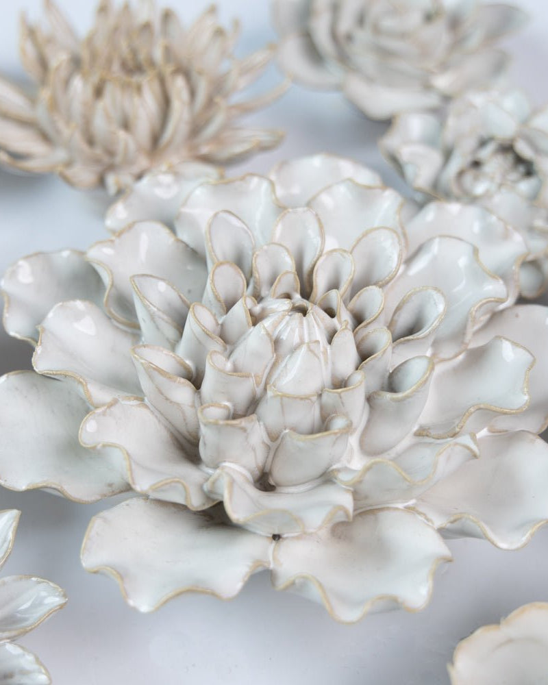 Ceramic Flower Coastal Curated Collection #2 - Chive US Wholesale