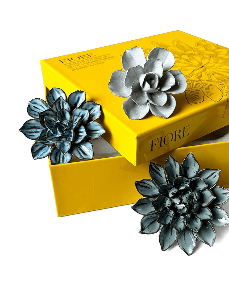 Ceramic Flower Fiore Box Set - Chive US Wholesale
