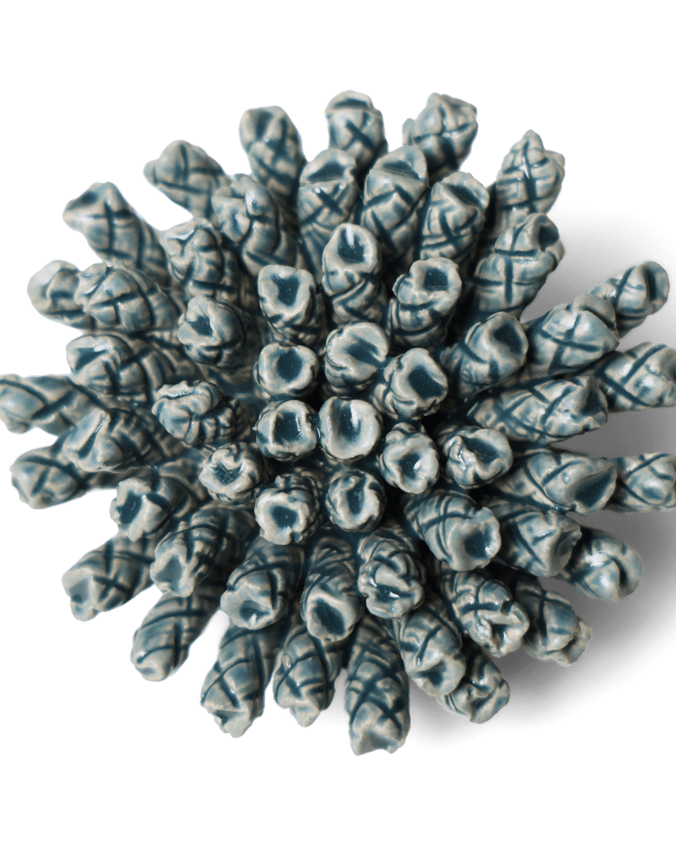 Ceramic Flower Medium Teal 1 - Chive US Wholesale