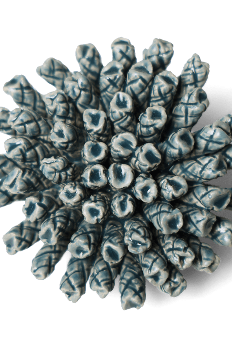 Ceramic Flower Medium Teal 1 - Chive US Wholesale