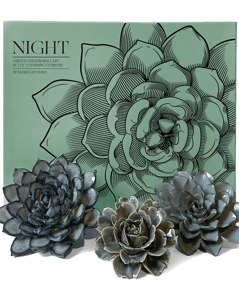 Ceramic Flower Night Box Set - Chive US Wholesale