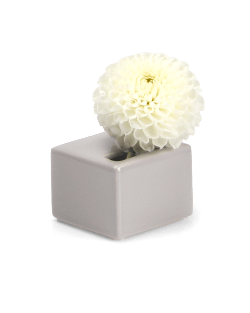 Cube Ceramic Flower Vase - Chive US Wholesale