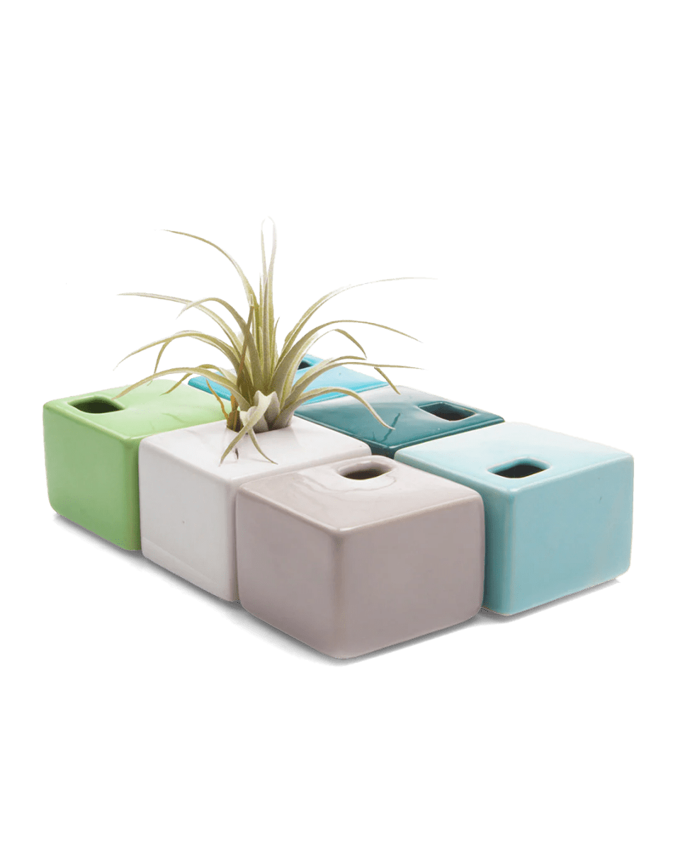 Cube Ceramic Flower Vase - Chive US Wholesale