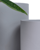 Dojo Porcelain Modern Indoor Plant Pot With Saucer - Chive US Wholesale
