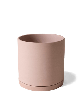 Dojo Porcelain Modern Indoor Plant Pot With Saucer - Chive US Wholesale