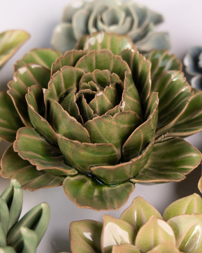 Ceramic Flower English Garden Curated Collection #1 - Chive US Wholesale