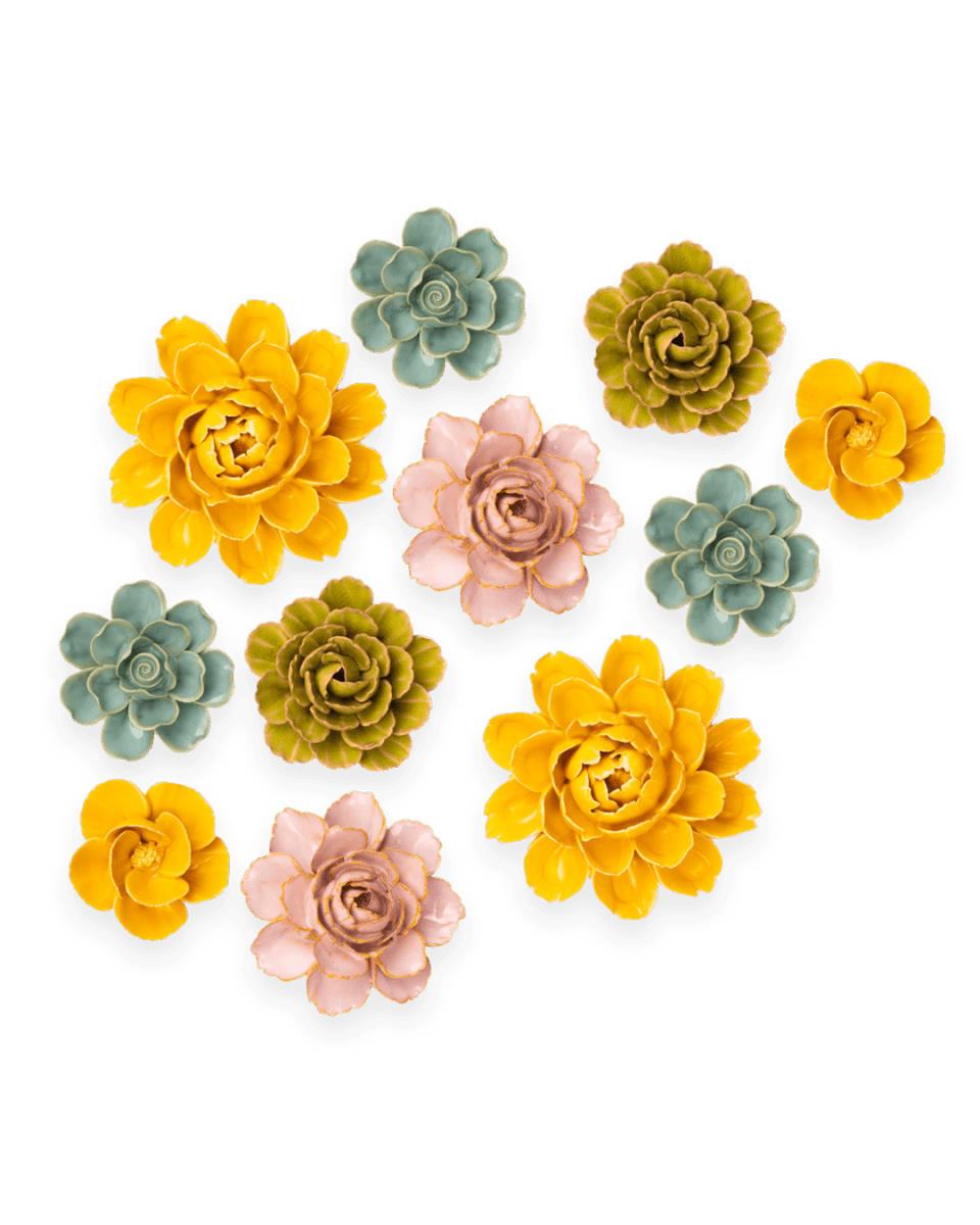 Ceramic Flower France Curated Collection 7 - Chive US Wholesale