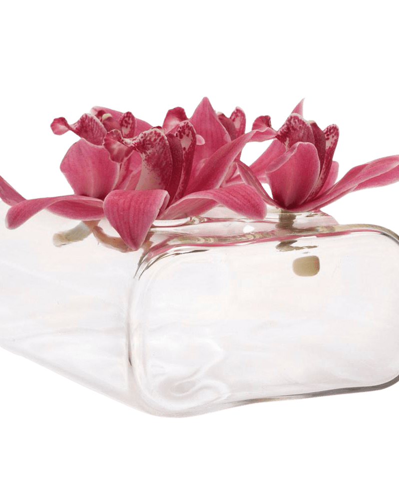 Rectangle Flute Glass Modern Clear Flower Vase - Chive US Wholesale
