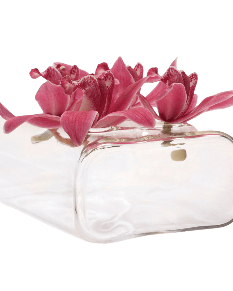 Rectangle Flute Glass Modern Clear Flower Vase - Chive US Wholesale