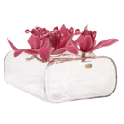 Rectangle Flute Glass Modern Clear Flower Vase - Chive US Wholesale