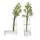 The L Glass Modern Clear Flower Vase - Chive US Wholesale