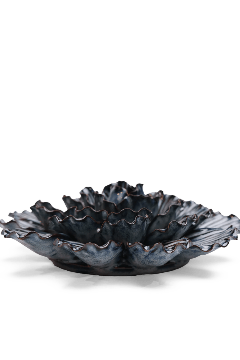 JA25 Navy Dinner Plate Dahlia - Chive US Wholesale
