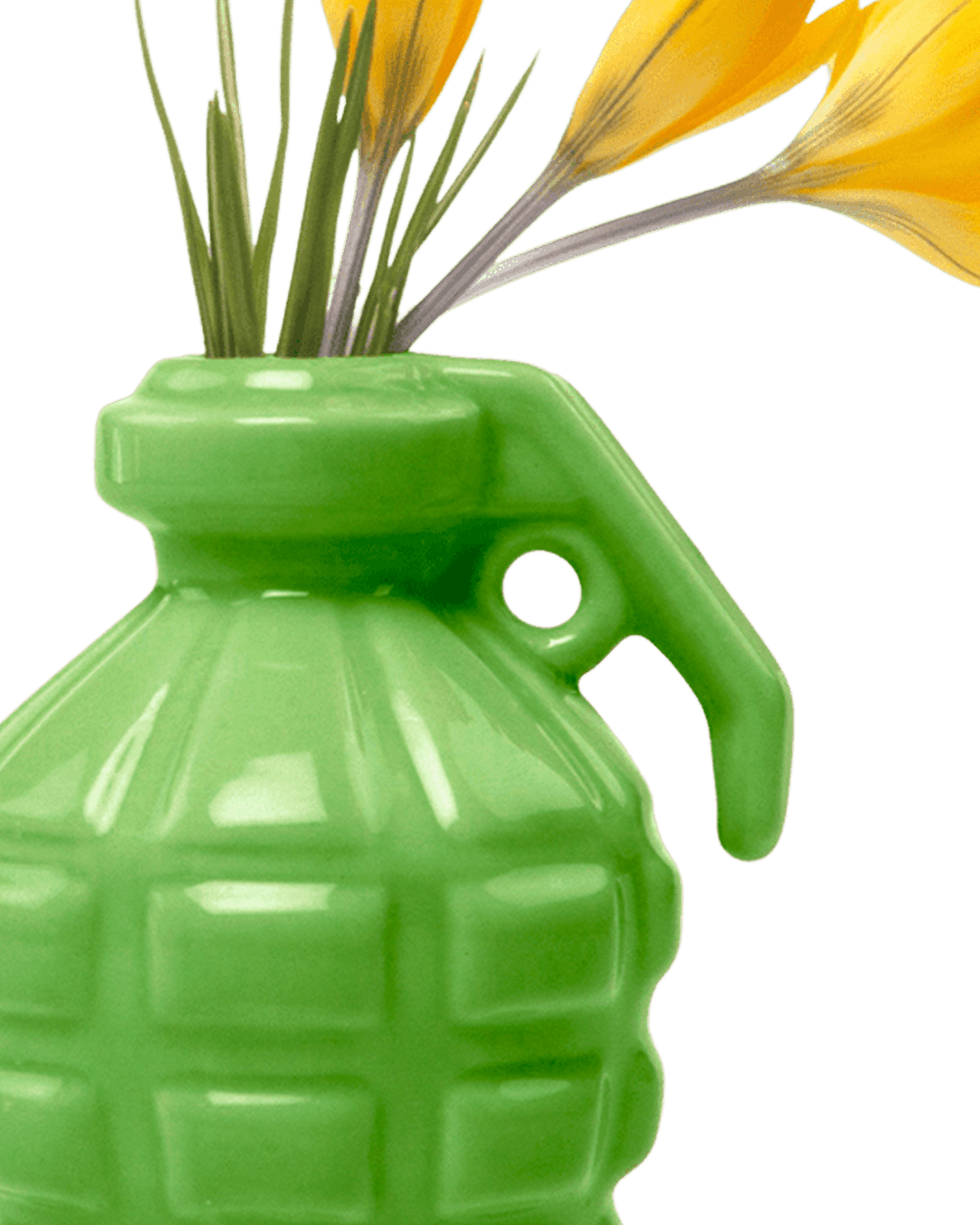 Kapow Ceramic Grenade Flower Vase Unique - Chive US Wholesale