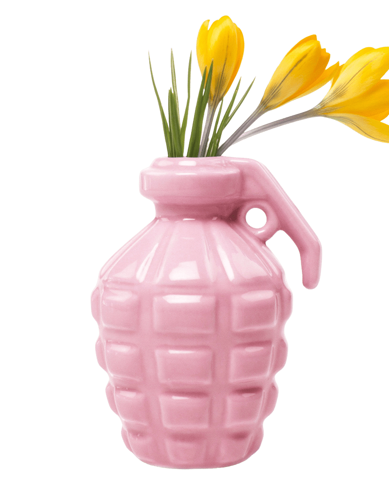 Kapow Ceramic Grenade Flower Vase Unique - Chive US Wholesale