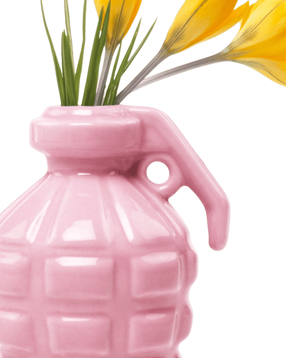 Kapow Ceramic Grenade Flower Vase Unique - Chive US Wholesale