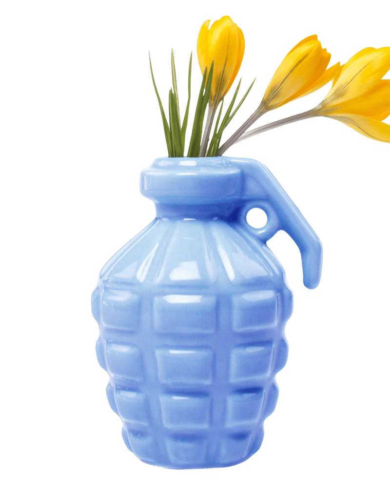 Kapow Ceramic Grenade Flower Vase Unique - Chive US Wholesale