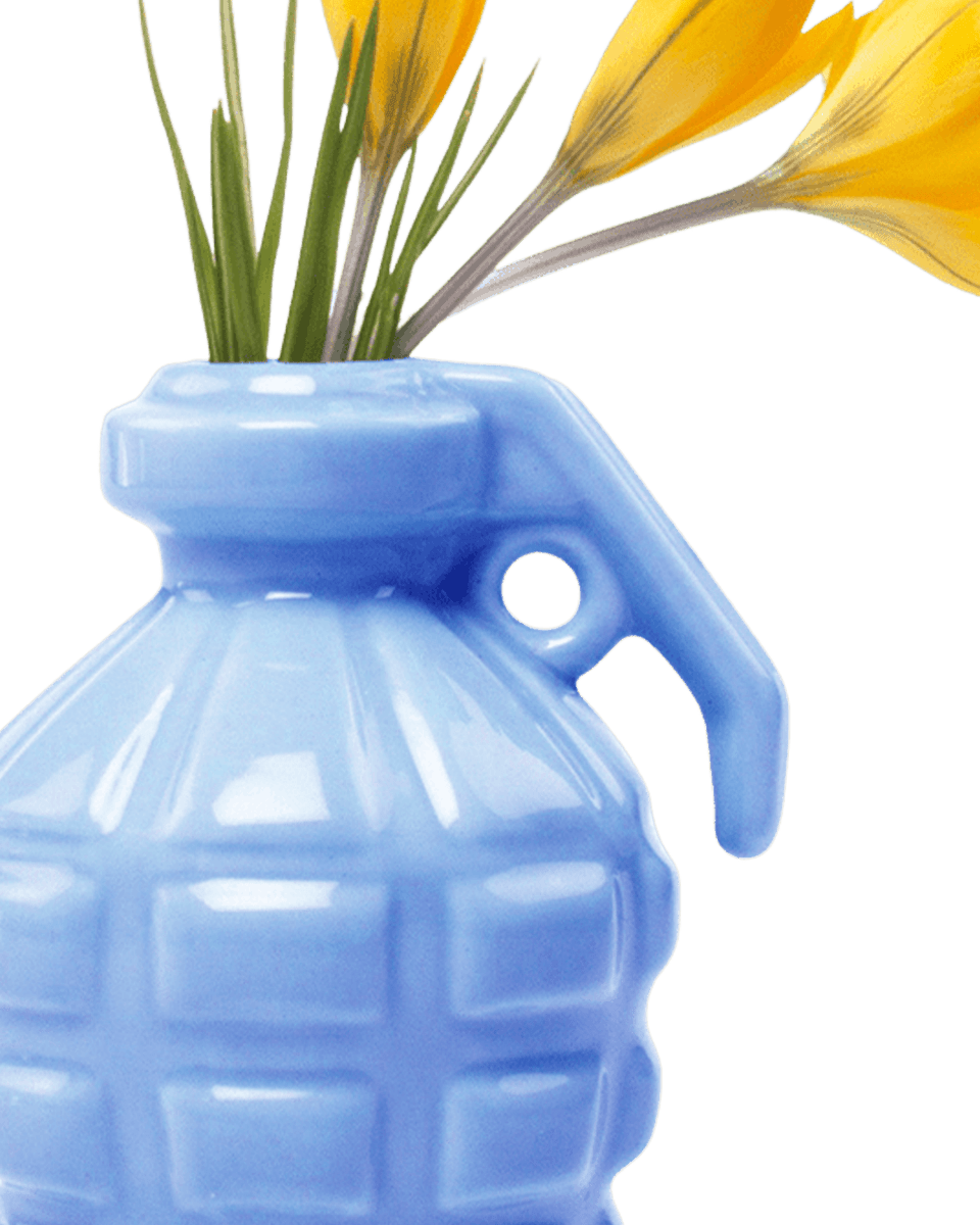 Kapow Ceramic Grenade Flower Vase Unique - Chive US Wholesale