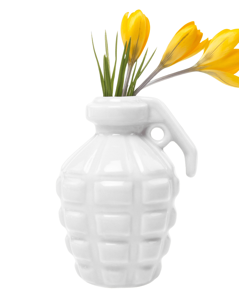 Kapow Ceramic Grenade Flower Vase Unique - Chive US Wholesale