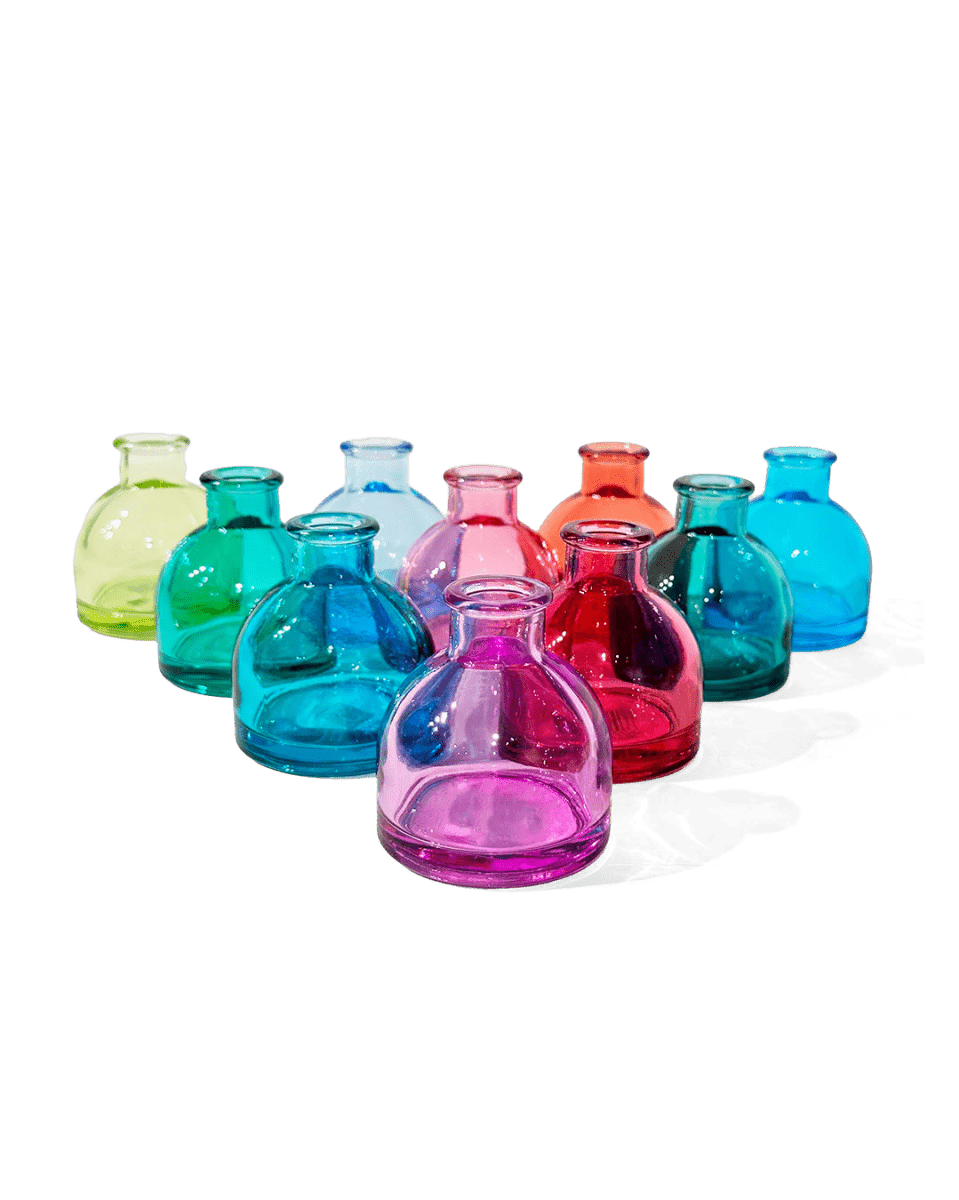 Loft Glass Bud Vase Jewel Tone 10pc Kits - Chive US Wholesale