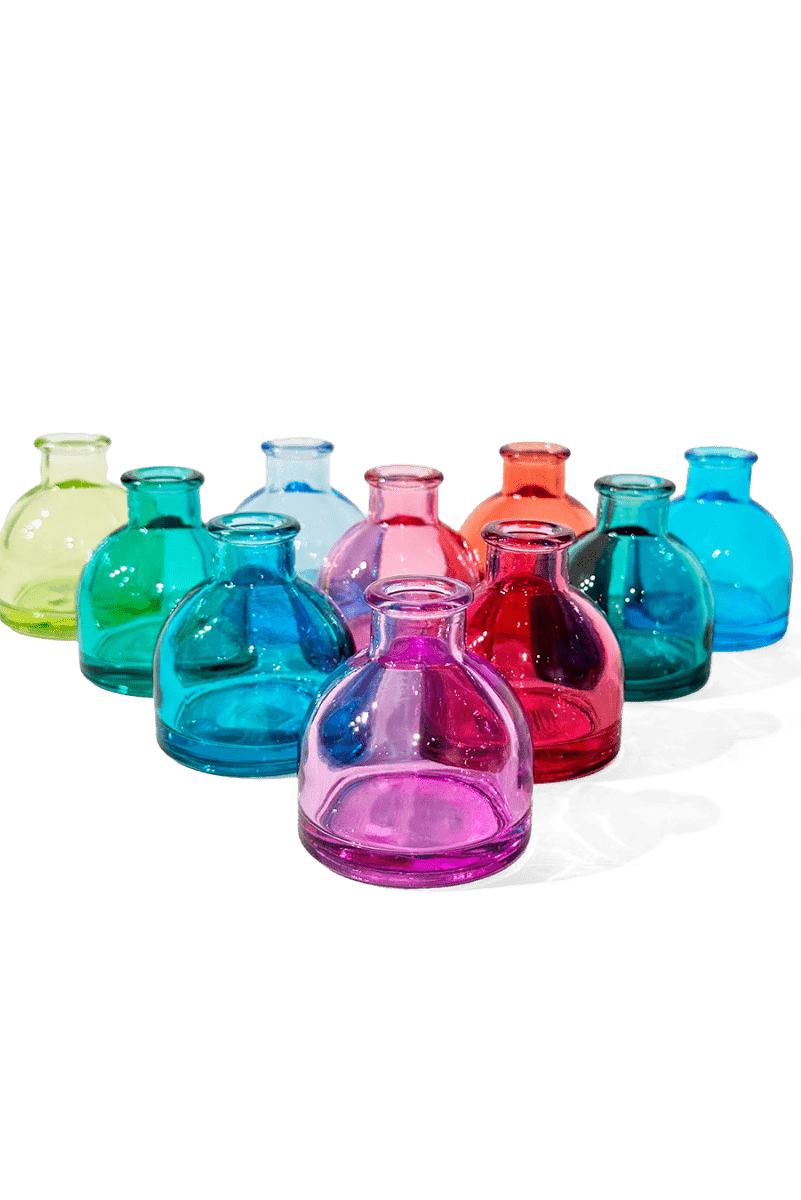 Loft Glass Bud Vase Jewel Tone 10pc Kits - Chive US Wholesale