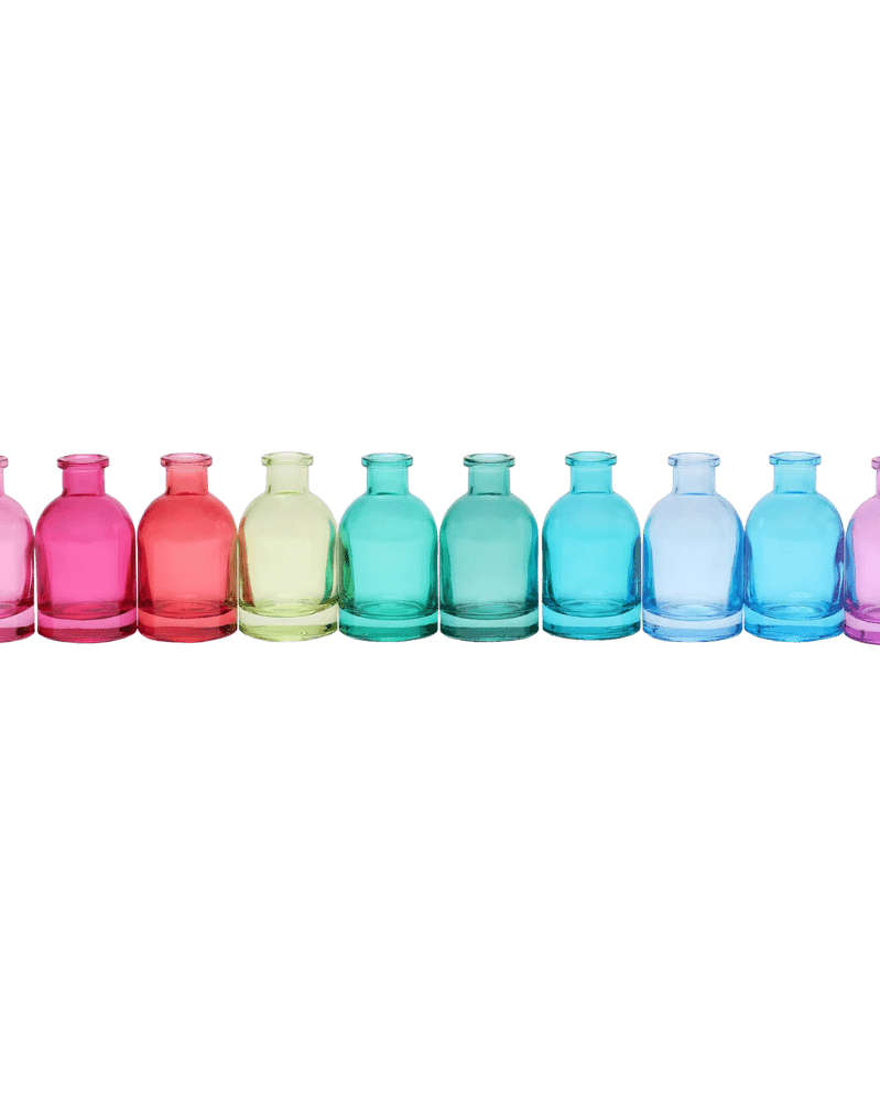 Loft Glass Bud Vase Jewel Tone 10pc Kits - Chive US Wholesale
