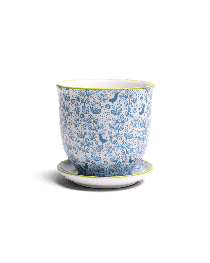 Liberte Porcelain Pot And Saucer Set With Drainage - Chive US Wholesale