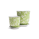 Liberte Porcelain Pot And Saucer Set With Drainage - Chive US Wholesale