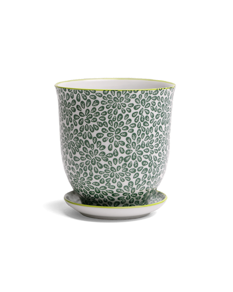 Liberte Porcelain Pot And Saucer Set With Drainage - Chive US Wholesale