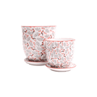 Liberte Porcelain Pot And Saucer Set With Drainage - Chive US Wholesale