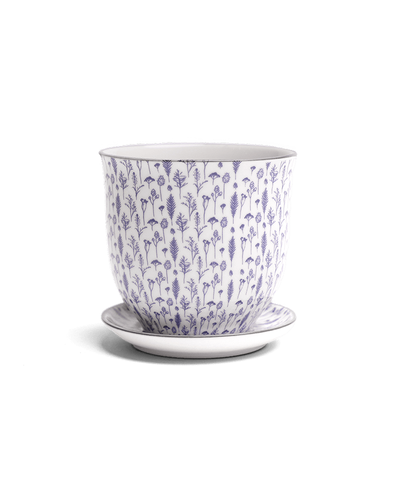 Liberte Porcelain Pot And Saucer Set With Drainage - Chive US Wholesale