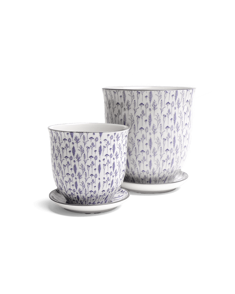 Liberte Porcelain Pot And Saucer Set With Drainage - Chive US Wholesale