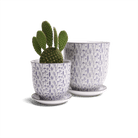 Liberte Porcelain Pot And Saucer Set With Drainage - Chive US Wholesale