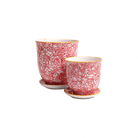 Liberte Porcelain Pot And Saucer Set With Drainage - Chive US Wholesale