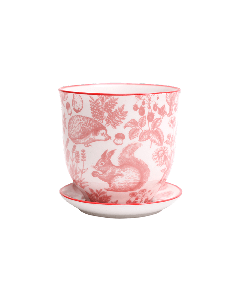 Liberte Porcelain Pot And Saucer Set With Drainage - Chive US Wholesale