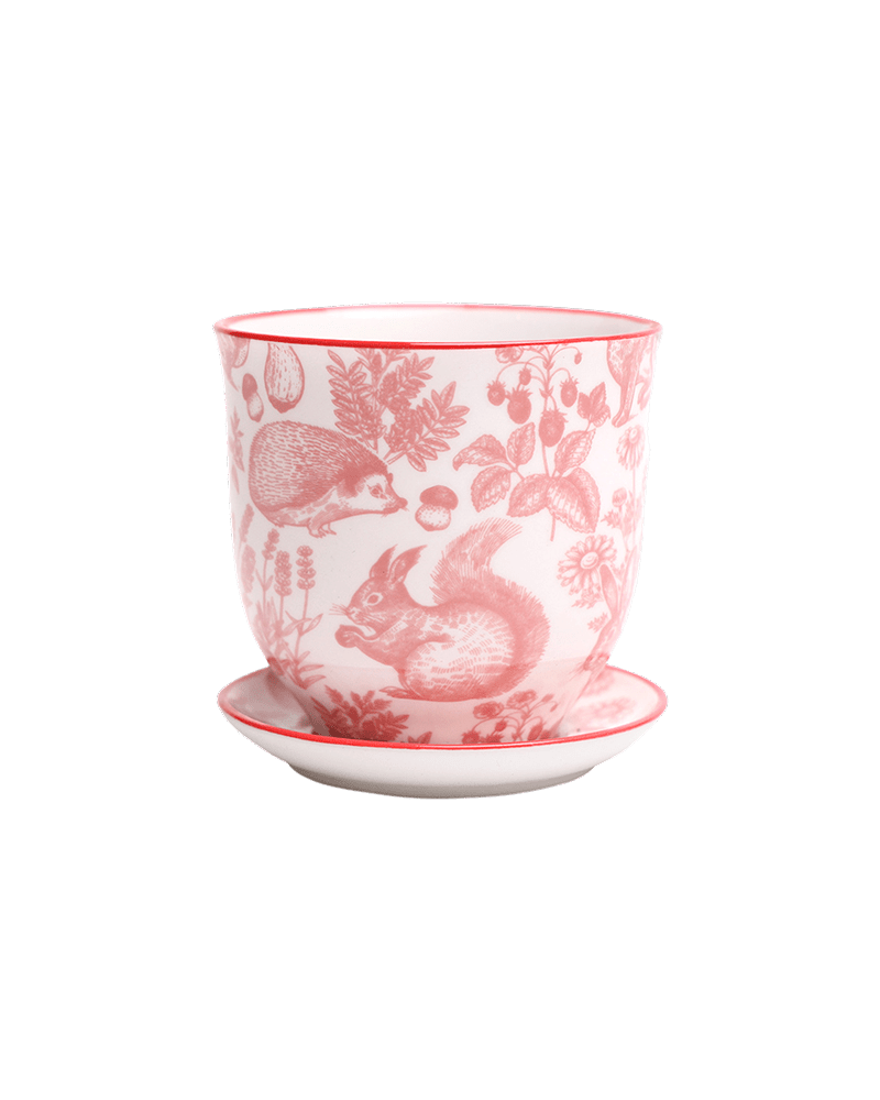 Liberte Porcelain Pot And Saucer Set With Drainage - Chive US Wholesale
