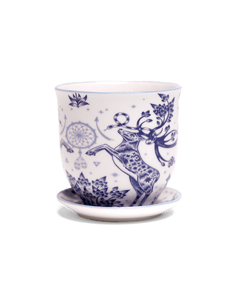 Liberte 5 Porcelain Pot And Saucer With Drainage - Chive US Wholesale