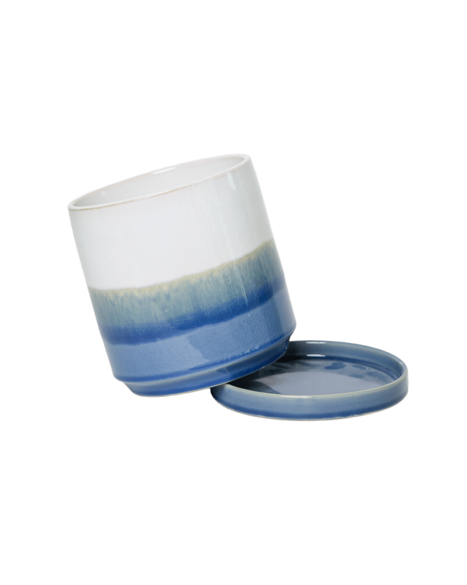 Minute Ceramic Pot And Saucer Set With Drainage - Chive US Wholesale