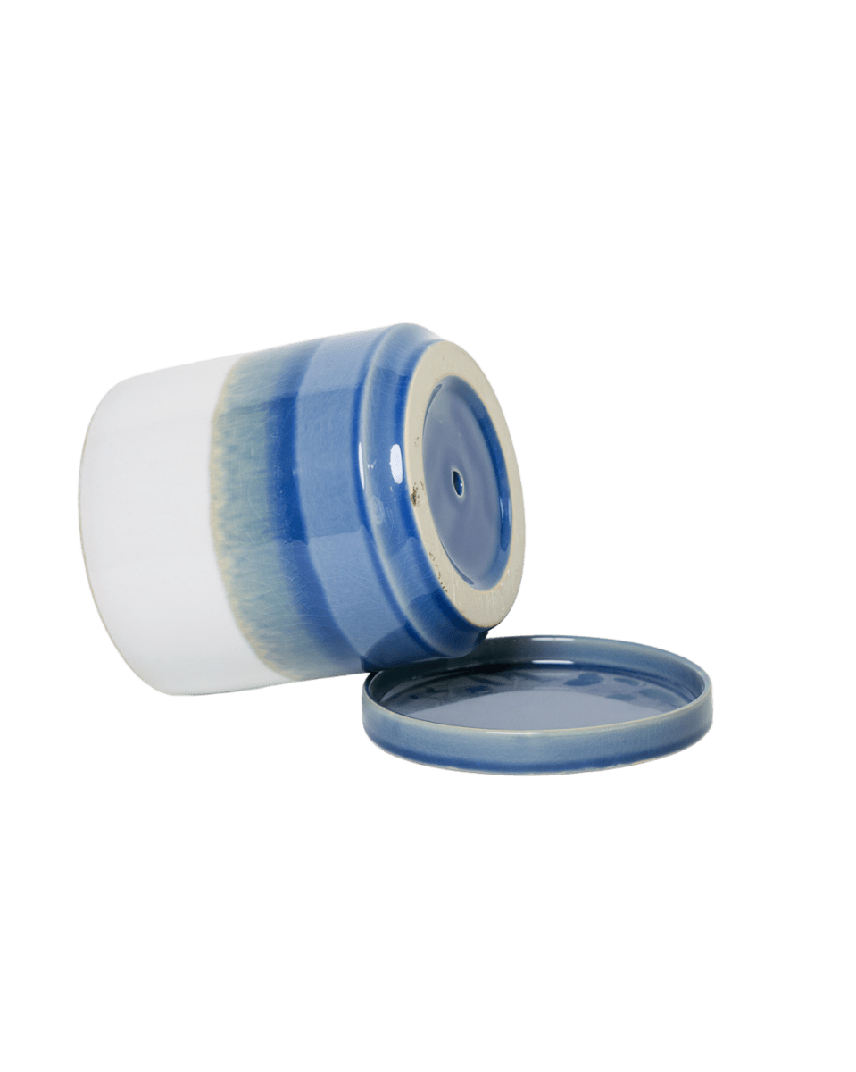 Minute Ceramic Pot And Saucer Set With Drainage - Chive US Wholesale