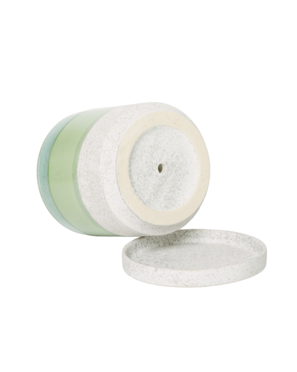 Minute Ceramic Pot And Saucer Set With Drainage - Chive US Wholesale