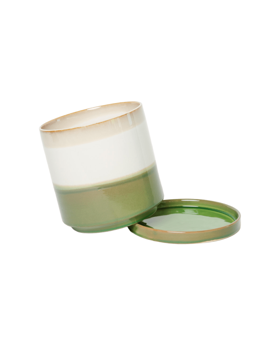 Minute Ceramic Pot And Saucer Set With Drainage - Chive US Wholesale