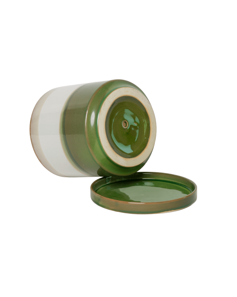 Minute Ceramic Pot And Saucer Set With Drainage - Chive US Wholesale