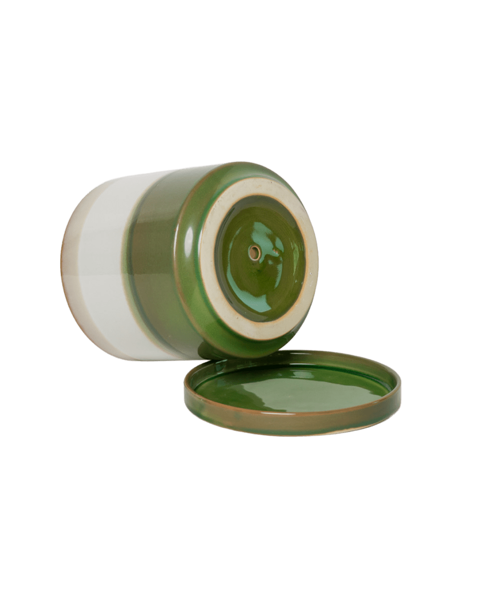 Minute Ceramic Pot And Saucer Set With Drainage - Chive US Wholesale