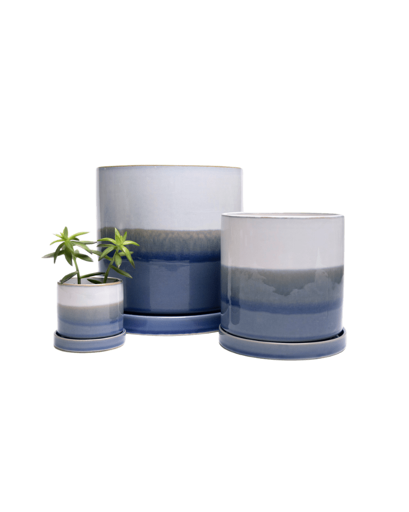 Minute Ceramic Pot And Saucer Set With Drainage - Chive US Wholesale